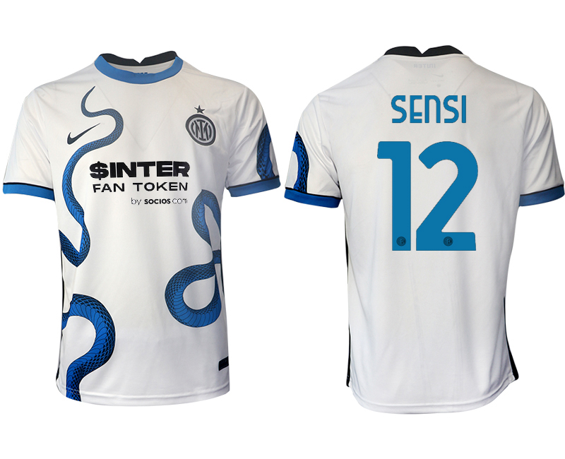 Men 2021-2022 Club Inter Milan away aaa version white #12 Soccer Jersey